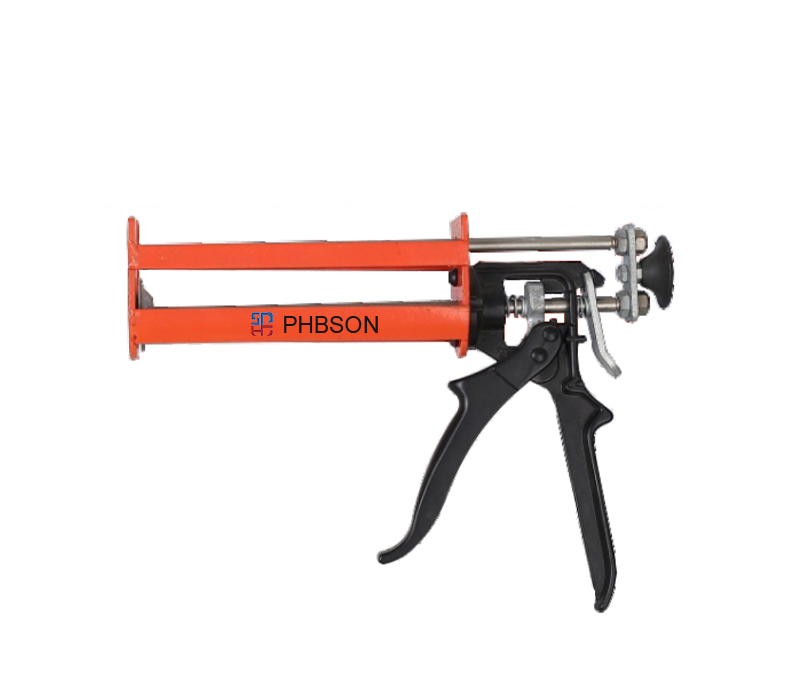 Pistola de calafateo de sellador de silicona skelton manual inalámbrica con mango de aluminio de servicio 20044