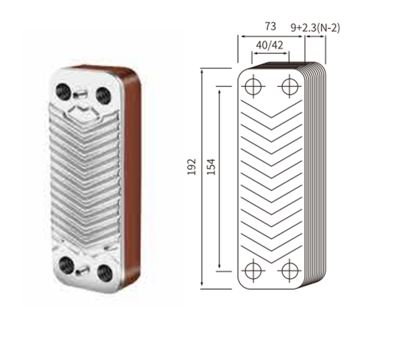 20445 Accesorios para yates-intercambiador de calor